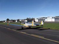 N99711 @ SZP - 1946 ERCO Ercoupe 415-D, Continental O-200 100 Hp upgrade, taxi to Rwy 04 - by Doug Robertson