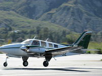 N1815L @ SZP - 1976 Beech 58P BARON, two Continental TSIO-520-LB1C 310 Hp each, turbosupercharged & pressurized, first year of production, takeoff Rwy 04 - by Doug Robertson