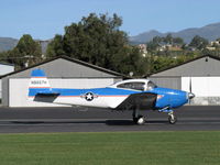 N8667H @ SZP - 1947 North American NAVION, Continental IO-520 285 Hp upgrade, takeoff roll Rwy 04 for pre-flight before giving Young Eagles free rides. - by Doug Robertson