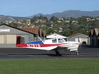 N78YB @ SZP - 1950 Beech B35 BONANZA, Continental E-225-8 196 Hp for one minute @2,450 rpm, 185 Hp continuous, tip tanks, takeoff roll Rwy 04 - by Doug Robertson