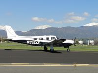 N332KC @ POC - Taxiing east on taxiway Sierra enroute to Howard Aviation area - by Helicopterfriend