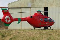 G-WASN @ EGFH - South Wales based Air Ambulance helicopter (Helimed 57) prior to departing for Margam Park to celebrate the 10th anniversary of the Wales Air Ambulance. - by Roger Winser