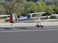 N379C @ SZP - 1979 Cleveland SA-300 STARDUSTER, Lycoming IO-360 180 Hp, Lou Stolp design built as a single seater, takeoff roll Rwy 22 - by Doug Robertson