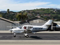 N4638W @ SZP - 1977 Rockwell 112TC-A TURBO ALPINE COMMANDER, Lycoming TIO-360-C1A6D 210 Hp, takeoff roll Rwy 22 - by Doug Robertson