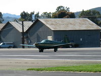 N63AB @ SZP - 1965 Mooney M20E Super 21, Lycoming IO-360200 Hp, taxi - by Doug Robertson
