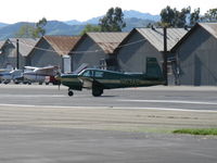 N63AB @ SZP - 1965 Mooney M20E SUPER 21, Lycoming IO-360 200 Hp, taking the active - by Doug Robertson