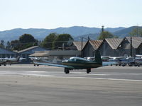 N63AB @ SZP - 1965 Mooney M20E SUPER 21, Lycoming IO-360 200 Hp, takeoff roll Rwy 22 - by Doug Robertson