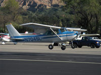 N704SL @ SZP - 1976 Cesssna 150M, Continental O-200 100 Hp, landing Rwy 22 - by Doug Robertson