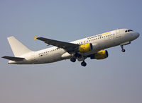 EC-ICT @ EBBR - White tail for this Vueling taking off from rwy 07R. - by Philippe Bleus