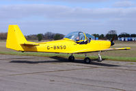 G-BNSO @ EGNU - 1987 Slingsby Aviation Plc SLINGSBY T67M MKII, c/n: 2021 at Full Sutton - by Terry Fletcher