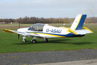 G-ASAU @ EGNU - 1962 Morane Saulnier MORANE SAULNIER MS.880B, c/n: 179 visiting Full Sutton - by Terry Fletcher