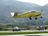 N5270C @ SZP - 1950 Beech B35 BONANZA, Continental E-185 196 Hp for one minute, 185 Hp continuous, takeoff climb Rwy 22 - by Doug Robertson