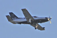 LX-JFL @ EGGW - Socata TBM 850, c/n: 391 climing out of Luton - by Terry Fletcher