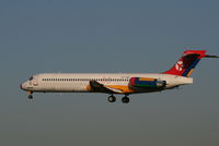 OY-JRU @ EBBR - Flight KF801 is descending to RWY 25L