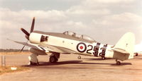 G-BCKH @ EGLK - Sea Fury TT.20 ex-German target tug. Imported by Doug Arnold and seen at Blackbushe after re-painting. - by G-ANWX