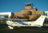 N719JW @ KSSF - Parked in front of the terminal building at Stinson airfield, San Antonio, Texas