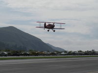 N5762B @ SZP - 1980 Great Lakes 2T-1A-2 SPORT TRAINER, Lycoming AEIO-360-B1FG 180 Hp, takeoff climb Rwy 22 - by Doug Robertson