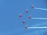 A23-046 @ YMAV - Pilatus PC9's of the RAAF display team, the Roulettes, at the Avalon Air Show 2011 - by red750