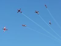 A23-046 @ YMAV - Pilatus PC9's of the RAAF display team, the Roulettes, at the Avalon Air Show 2011 - by red750