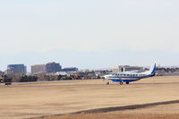 N423GS @ KAPA - Holding short of 35R - by Zac G