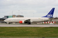LN-RCX @ EGCC - SAS Braathens - by Chris Hall