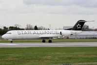 D-AFKB @ EGCC - Contactair, operating for Lufthansa - by Chris Hall