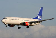 LN-RCX @ EGCC - SAS Braathens - by Chris Hall