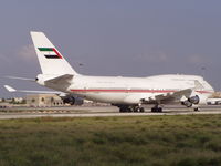 A6-MMM @ LMML - Dubai Wing B747 A6-MMM - by raymond