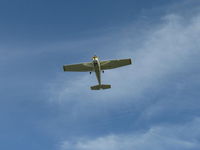 N4250U @ SZP - 1963 Cessna 150D, Continental O-200 100 Hp, takeoff climb Rwy 22 - by Doug Robertson