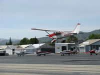N2691U @ SZP - 1963 Cessna 172D SKYHAWK, Continental O-300 145 Hp, on final Rwy 22 - by Doug Robertson