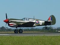 VH-ZOC @ YMAV - Warhawk VH-ZOC (GA-Q) with tail up on take-off roll, Avalon Air Show 2011 - by red750