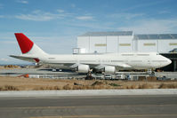 N356AS @ KVCV - Former JAL aircraft seen on the ramp at VCV. Aircraft will be used by GE as a flying testbed to replace their veteran 747-121. - by Joe G. Walker