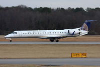 N12142 @ ORF - United Express (ExpressJet Airlines) N12142 (FLT BTA2780) rolling out on RWY 5 after arrival from Houston Bush Intercontinental (KIAH).