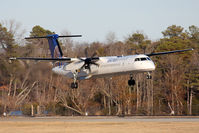 N333NG @ ORF - United Express (Colgan Air) N333NG (FLT CJC3325) from Newark Int'l (KEWR) landing RWY 23 with new United Express titles. This aircraft was delivered to Colgan Air in November 2010. - by Dean Heald