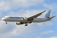 CS-TLO @ EGCC - Euro Atlantic B767 with flight MMZ652  from Tokyo with UK citizens affected by Tsunami in Japan - by Terry Fletcher