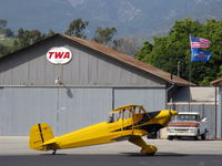 N1017U @ SZP - 1939 Bucker JUNGMANN C.A.S.A. 1.131, Lycoming O-360 180 Hp upgrade conversion, holding short Rwy 22 - by Doug Robertson