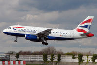 G-EUOI @ EGCC - British Airways 2001 Airbus A319-131, c/n: 1606 - by Terry Fletcher