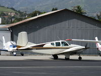 N450W @ SZP - 1958 Beech 95 TRAVEL AIR, two Lycoming O&VO-360 180 Hp each, first year of production, 85th of 173 built that year, taxi - by Doug Robertson