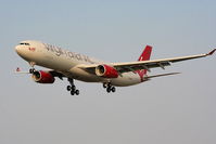 G-VSXY @ EGGP - Virgin Atlantic A330 on approach for RW27 at LJLA on a crew training flight - by Chris Hall