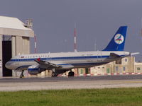 4K-AZ54 @ LMML - A320 4K-AZ54 of Azerbaijan Airlines after a routine check at the Lufthansa Technik Malta. - by raymond