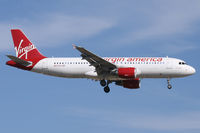 N637VA @ DFW - Virgin A-320 landing at DFW Airport - by Zane Adams