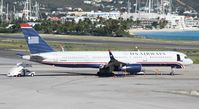 N203UW @ TNCM - Us airways N203UW on the tarmac at TNCM with some peoblms