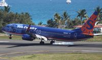 N805SY @ TNCM - Sun country N805SY landing at TNCM