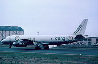 A4O-PA @ LMML - DC8 A40-PA Cargoman with full flaps and spoilers - by raymond