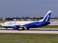 YR-BAK @ LMML - B737-400 YR-BAK Blue Air after landing on 31-3-11. - by raymond