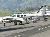 N584MB @ POC - Parked in transient parking - by Helicopterfriend