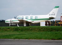G-IFIT @ EGHL - Piper PA-31-350 Navajo Chieftan at Lasham - by moxy