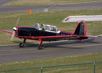 G-AOJR @ EBSP - Chipmunk taxiing after refueling. - by Philippe Bleus