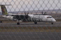 N509LX @ BIL - Frontier Dash 8 @ BIL - by Daniel Ihde