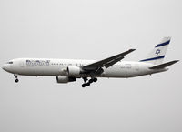 4X-EAJ @ LSGG - Landing rwy 05 in interim c/s - by Shunn311